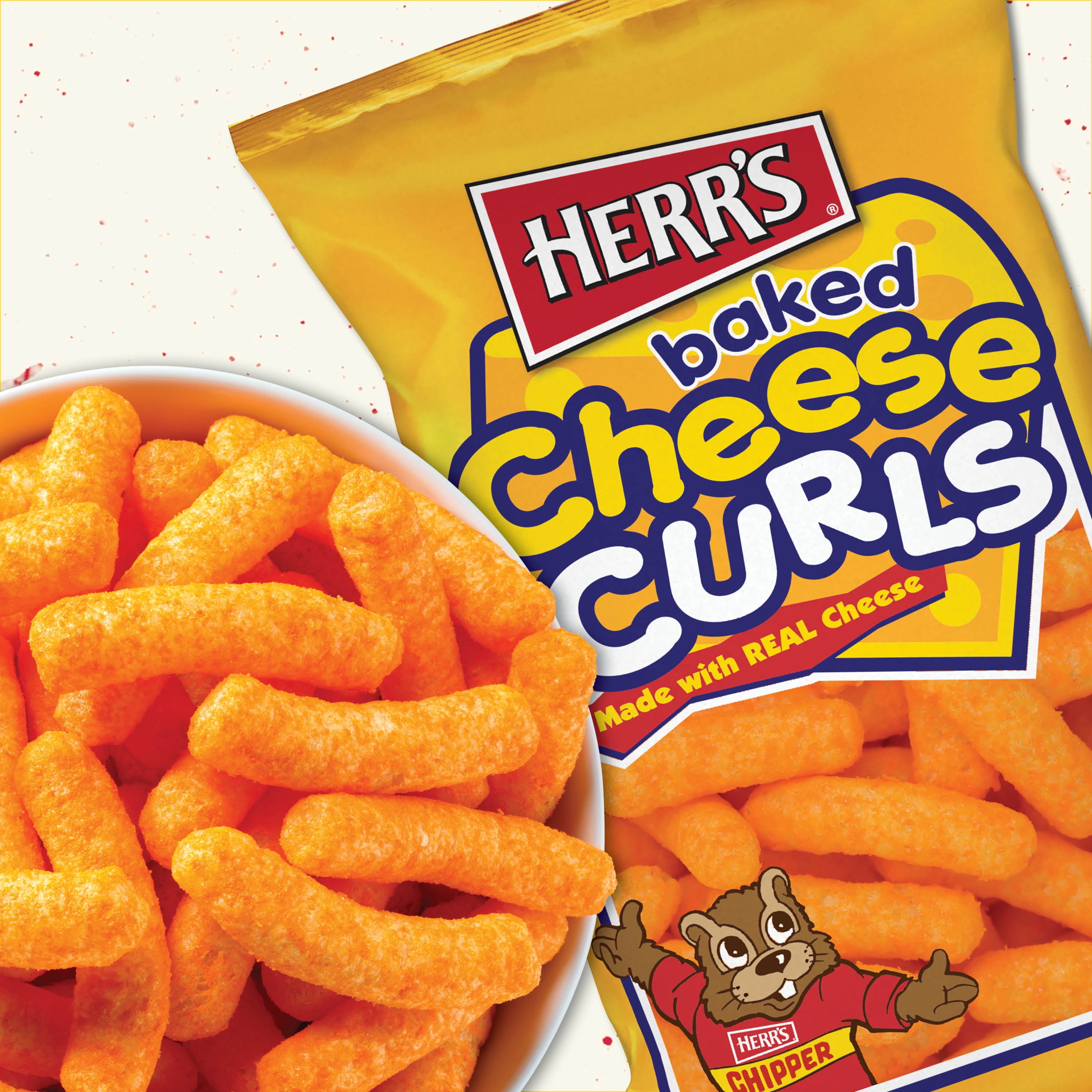 (3 pack) Herr's Baked Cheese Curls, 8 oz