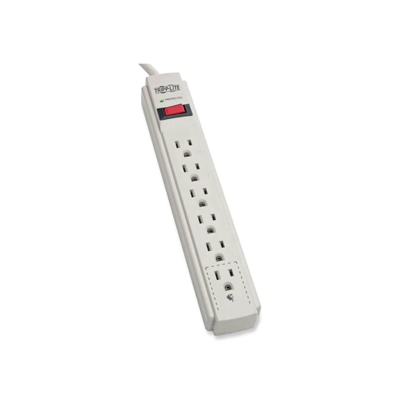 Tripp Lite 6 Outlet Surge Protector Power Strip, 4 ft. Cord, 790 Joules, LED (TLP604)