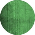 thumbnail image 1 of Ahgly Company Indoor Round Oriental Emerald Green Industrial Area Rugs, 7' Round, 1 of 4