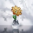thumbnail image 2 of Sunflower Crystal Figurine Glass Bouquet Flower Collectible Ornament Table Decor, 2 of 4