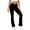 Black, variant on Women's Casual Bootleg Yoga Leggings V Crossover High Waisted Flare Workout Pants Black S
