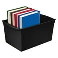 thumbnail image 6 of Storex Wide Plastic Book Bin, Paper Storage for Children, Black, 6-Pack, 6 of 8