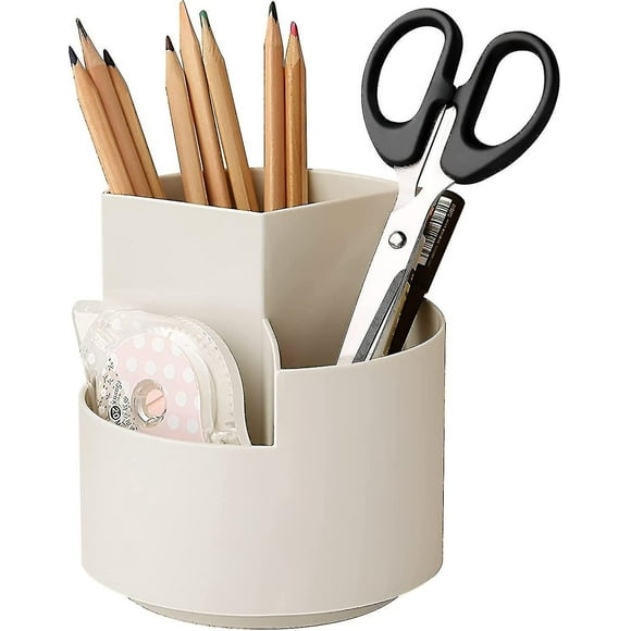 Bolígrafo giratorio 3 en 1 H, brocha de maquillaje H Bei, portalápices para escritorio, mesa, Sry, hogar