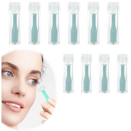 Contact Lens Remover Tool Kit for Daily Use, Safe Odorless Plunger Suction Cup, GIXUSIL Portable Eye Remover Plunger Suction Cup with Lenses Wearing Aids for Short Trip (10 Pcs, Blue)