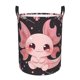 thumbnail image 1 of Balery Chibi Axolotl Sakura Fantasy Cesta de ropa redonda con asas, impermeable, independiente, para ropa, juguetes, dormitorio y familia-Medium, 1 of 6