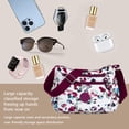 thumbnail image 4 of Bolso bandolera multibolsillos de nailon con diseño floral para mujer, bolso de hombro de viaje, carteras de mano para mujer, 4 of 6