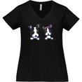 thumbnail image 3 of Inktastic Boston Terriers (dark Apparel) Women's Plus Size V-Neck T-Shirt, 3 of 5