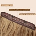 thumbnail image 5 of LHWEN White Wire Hair Extension Long Synthetic Clip In Wave Curly Hairpiece For Women 20 Inch Adjustable Size Transparent Headband Beauty Salon Straight Hair Fun Lace Wavy Curls Braided Hair, 5 of 7
