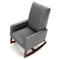 thumbnail image 3 of Pemberly Row Contemporary Plywood and Fabric Upholstered Rocking Chair in Gray, 3 of 9