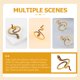 thumbnail image 4 of EeaseMX Anillo de serpiente de cristal para nudillos, anillo abierto retro para mujeres y adolescentes., 4 of 7