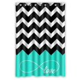 thumbnail image 1 of ABPHQTO Live The Life You Love Cortina de ducha de baño con diseño de Chevron, anillos de ducha incluidos Cortina de ducha de poliéster impermeable 120x180 cm ABPHQTO QIUQIAN110-48x72, 1 of 1