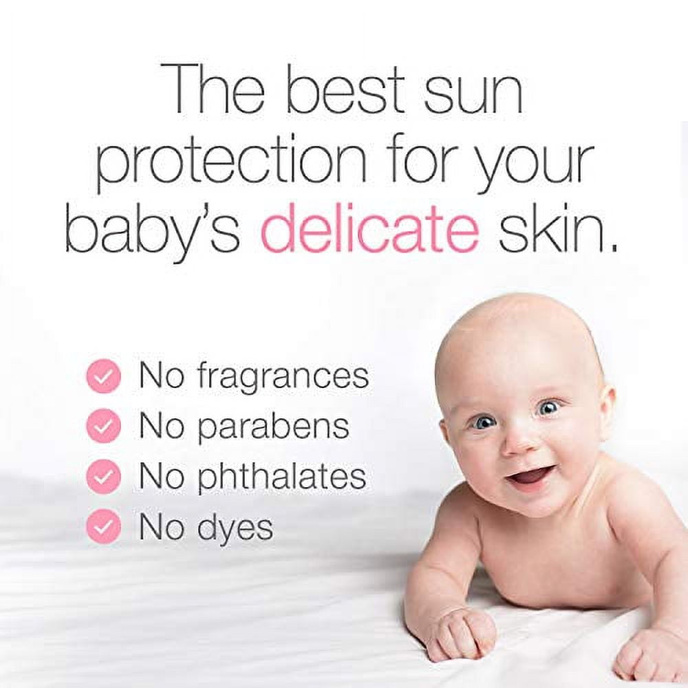 Neutrogena Pure & Baby Mineral Sunscreen Lotion with Broad Spectrum SPF 50 & Zinc Oxide, Water-Resistant, Hypoallergenic & Tear-Free Baby Sunscreen, 3 fl. oz (Pack of 2)