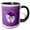 Black/White, variant on 3drose, Mist and Purple Pansy Birthday, 11oz Two-tone Green Mug