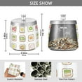 thumbnail image 2 of Yayeee Ashtray with Lid for Cigarette Smokeless Stainless Steel Home Ash Holder, Toasts Pattern, 2 of 7
