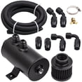 thumbnail image 4 of Maxpeedingrods Aluminum Alloy Baffled 0.75L Motor Engine Oil Catch Can with Hose Kit AN10 Black, 4 of 6