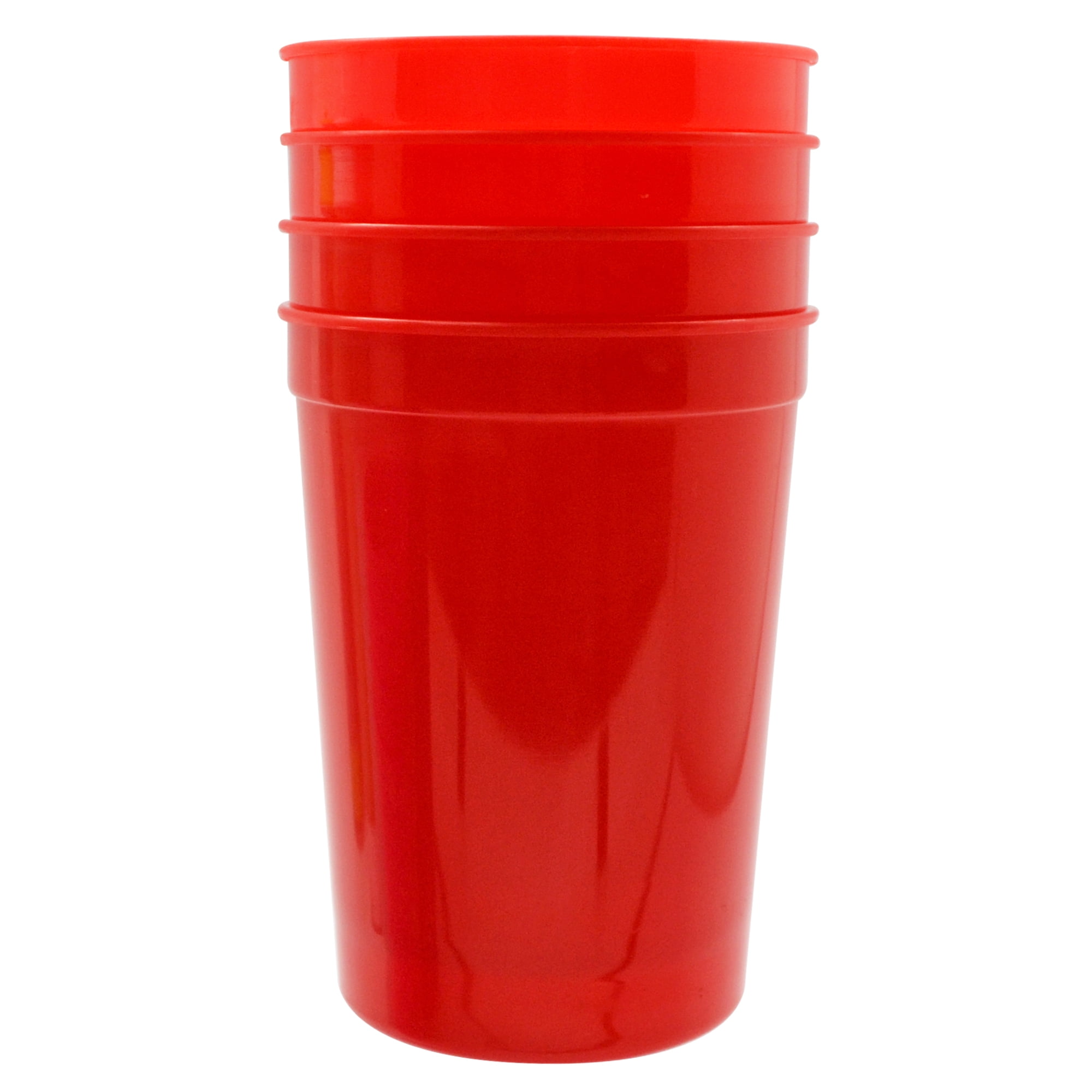 Celebrations 4 Plastic Cups Red