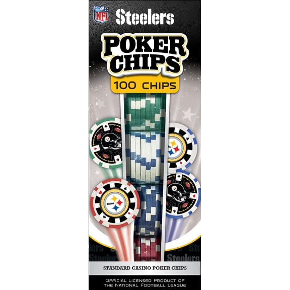 MasterPieces Casino 100 Piece Poker Chip Set - NFL Pittsburgh Steelers