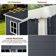 thumbnail image 3 of Storage Sheds | Casita de Almacenamiento 6ft x 4ft Lockable with Floor for Backyard Lawn Patio Slate Gray | Plastic | Sloped Roof, 3 of 7