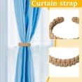 thumbnail image 3 of Bohemian Cotton Rope Curtain Tiebacks, Versatile Back Wrap Knot, Macrame Window Holder for Indoor Outdoor, Farmhouse Style Decor 2-Pack, 3 of 7