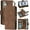 Brown, variant on KOMI Compatible with iPhone 16 Case Wallet - PU Leather Wallet Case for iPhone 16 with Credit Card Holder RFID Blocking Zipper Pocket with Wrist Strap Flip Folio Protective Case Black Green