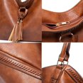 thumbnail image 3 of Bolso de mano GEEK de piel sintética de gran capacidad para mujer, moderno y suave, de piel, estilo retro, sencillo y versátil., 3 of 5