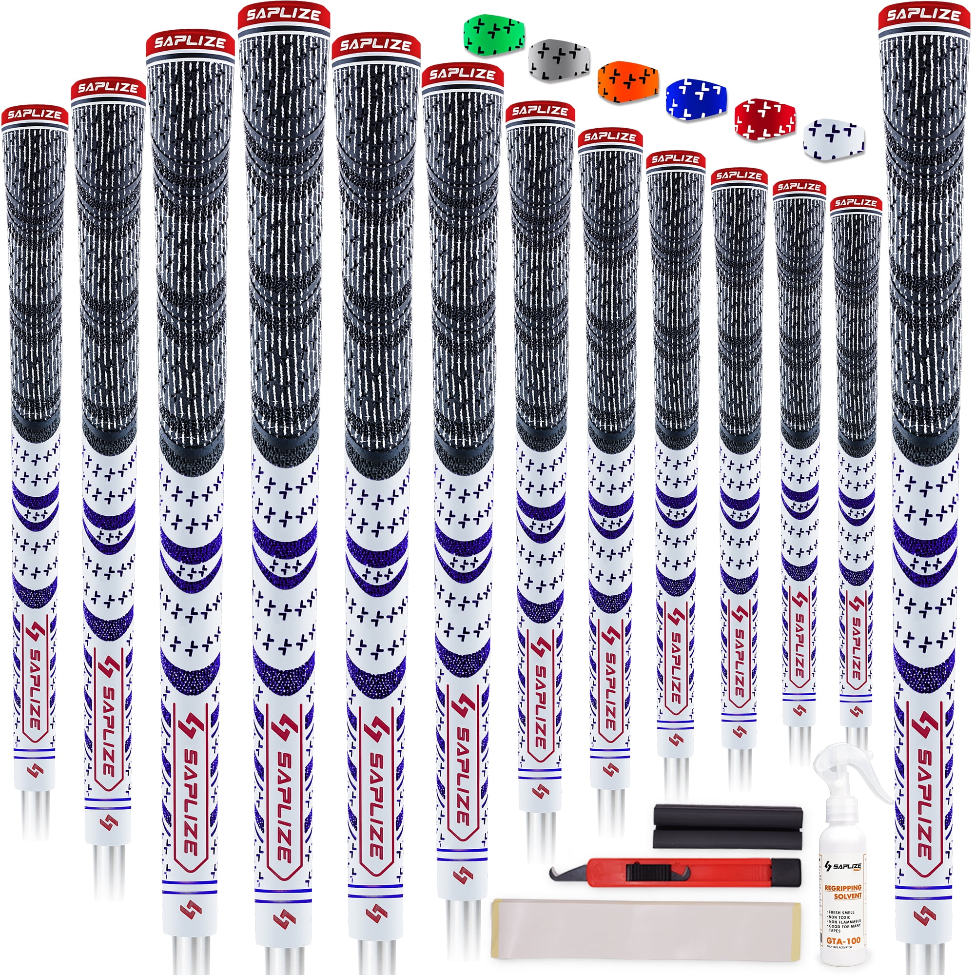 SAPLIZE Multi Compound Golf Grips, 13 Piece with Complete Regripping