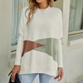 thumbnail image 3 of Gibobby Suéter casual mujer, Sudaderas Camisa de Cuello Redondo Sólido de Manga Larga para Mujeres(Blanco,XG), 3 of 4