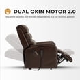 thumbnail image 6 of Dual Motor Lift Recliner with Massage Heating (Brown Faux Leather-9188), 6 of 8