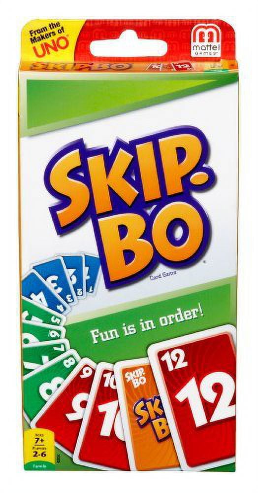Mattel, SKIP BO Card Game (Pack of 4)