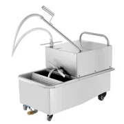 Hakka Deep Fryer Filter Machine, Commercial Mobile Oil Filter System For Restaurant, 48L, 3/4 Hp