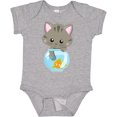 thumbnail image 3 of Inktastic Cute Cat, Little Cat, Kitty, Kitten, Fish Bowl Girls Baby Bodysuit, 3 of 5