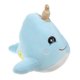 thumbnail image 1 of 25cm Lovely Narwhal Plush Toy Pretty Stuffed Animal Doll Present for Kids, 1 of 3