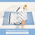thumbnail image 5 of ALAZA 2 Pack Pencil Pouch Gray Polka Dots Pencil Case for 3 Ring Binder Clear Window Pencil Bag Organizers, 5 of 6