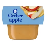 Gerber 1st Foods Baby Food, Apple Puree, Clean Label Project, 2 oz Tubs (2 Pack)