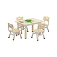 thumbnail image 1 of Height - adjustable para niños mesa y 4 - chair set: superficie con grafiti multi - activity mesa para 2 - 8 - year - olds, ideal para para home, daycare, y preschool, 1 of 9