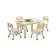 thumbnail image 1 of Height - adjustable para niños mesa y 4 - chair set: superficie con grafiti multi - activity mesa para 2 - 8 - year - olds, ideal para para home, daycare, y preschool, 1 of 9