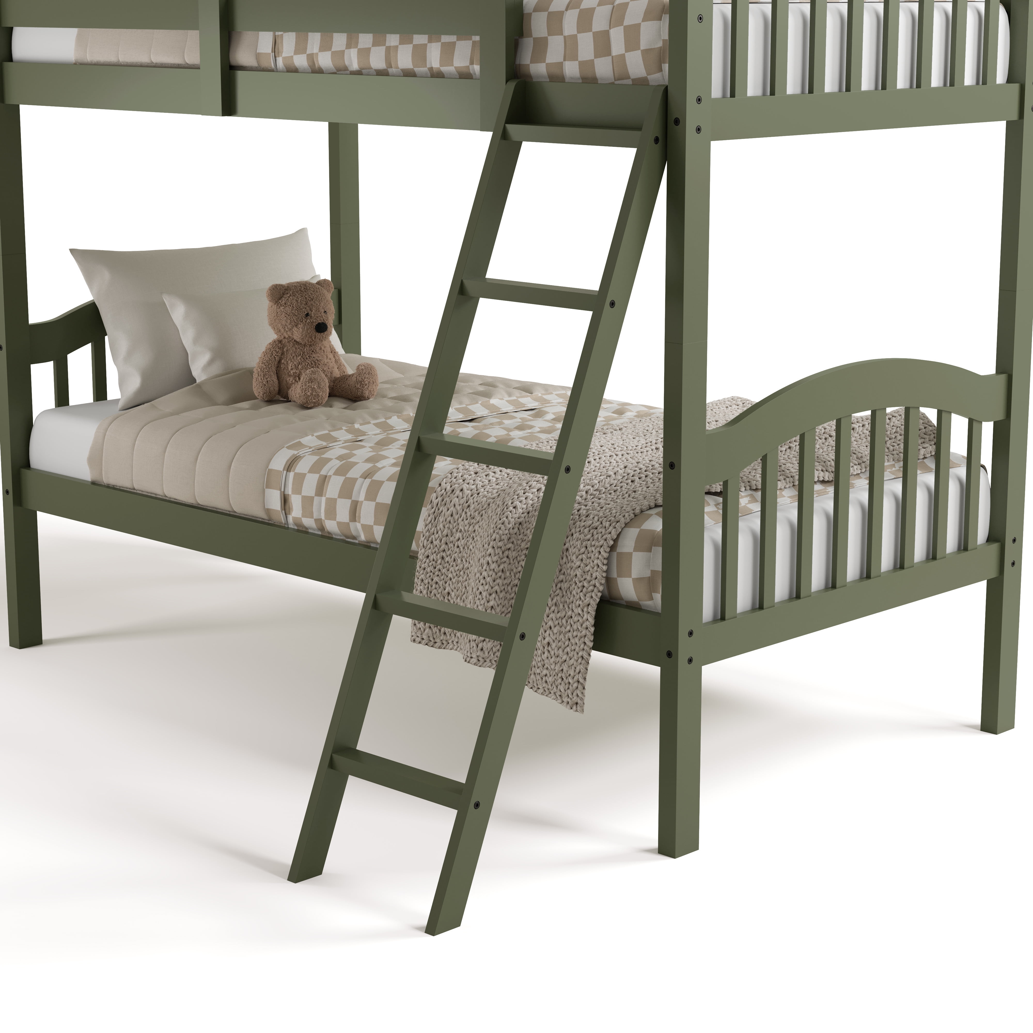Storkcraft Long Horn Solid Hardwood Twin Bunk Bed