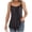 Black, variant on Bosfbaoi Pajama Tops For Women Spaghetti Strap Camisole Ruffled Hem Solid Color Sleepwear Camisole