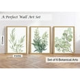 thumbnail image 4 of Induslyfe Framed Eucalyptus Sage Green Botanical Plant Wall Art Canvas Decor Set of 6, Leaves Wall Art Prints Posters Art, Eucalyptus decor Flower wall art for bathroom bedroom living room decor 9x12, 4 of 7