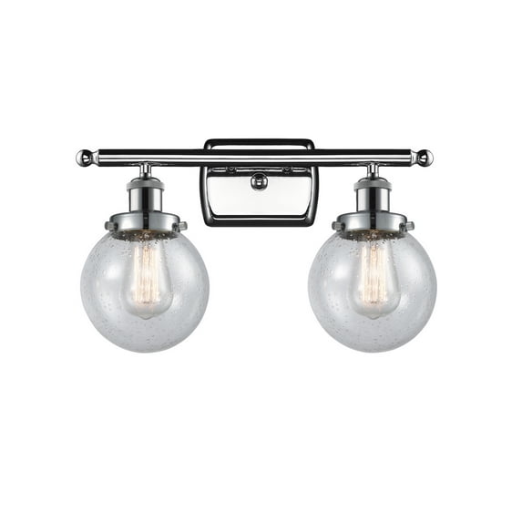 Innovations 916-2W-PC-G204-6-LED Beacon 2 Light Bath Vanity Light part of the Ballston Collection, Polished Chrome