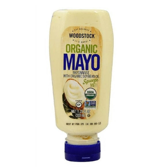 Woodstock Organic Mayo with Organic Soybean Oil Squeezable 11.25 fl oz Pack of 2