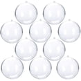 thumbnail image 4 of Bola de Navidad rellenable de plástico transparente para manualidades, paquete de 10 $ bolas de adornos transparentes, decoraciones navideñas rellenables de plástico para bricolaje, bolas de árbol,, 4 of 8