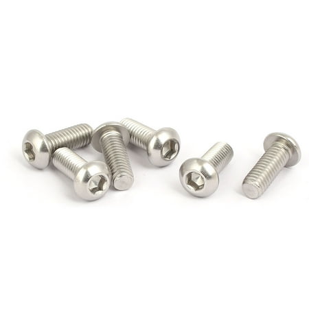 

M6x16mm 316 Stainless Steel Pan Head Hex Socket Cap Screws 6pcs