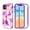 G, variant on GSA Geo Marble Hybrid Case for iPhone 13 Pro (6.1") - Pink/White
