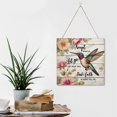 thumbnail image 6 of Hummingbird - Accept What Is Let's Go Of What Was Have Faith In What Will Be Square Wood Art Wall Hanging for Bedroom Living Room Kitchen Bathroom Home Office Decor 12"x12", 6 of 8