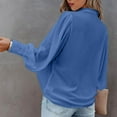 thumbnail image 5 of vigerkar Womens Shirts Button Down Lantern Long Sleeve Blouse Fashion Casual Tops 2025 Blue, M, 5 of 7