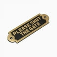 thumbnail image 6 of Garden Gate Sign Please Shut Gate Warning Courtesy Privacy Plaque - Brass - Exterior Signage Hardware and Decor w/Mounting Screws Renovators Supply, 6 of 7