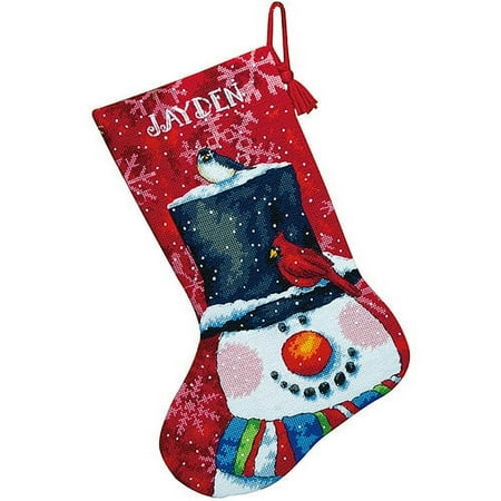 UPC: 0088677091460 | Dimensions Needlecrafts Needlepoint  Snowman and Friends Stocking