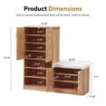 thumbnail image 3 of Multi functional Shoe Storage Cabinet with Bench & 7+3 Storage compartment, Adjustable layer board
, Shoe Bench with Cushion for Entryway,  Freestanding Shoe Rack for  Mudroom, Hallway,oak, 3 of 9