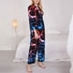 thumbnail image 3 of Balery Red And Blue Lightning Conjunto de Pijama con Estampado para Mujer, Conjunto de Dos Piezas con Manga Larga, Ropa de Dormir Suave con Bolsillos, Pijamas Cómodos-Large, 3 of 7